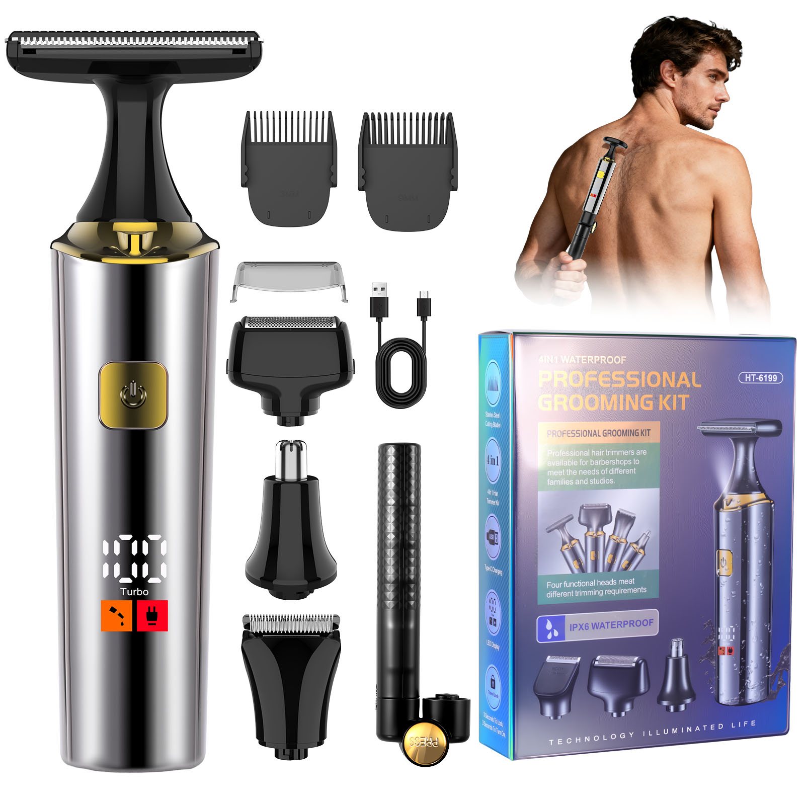 Hatteker Electric Rechargeable - Men Grooming Full Body 评论和价格