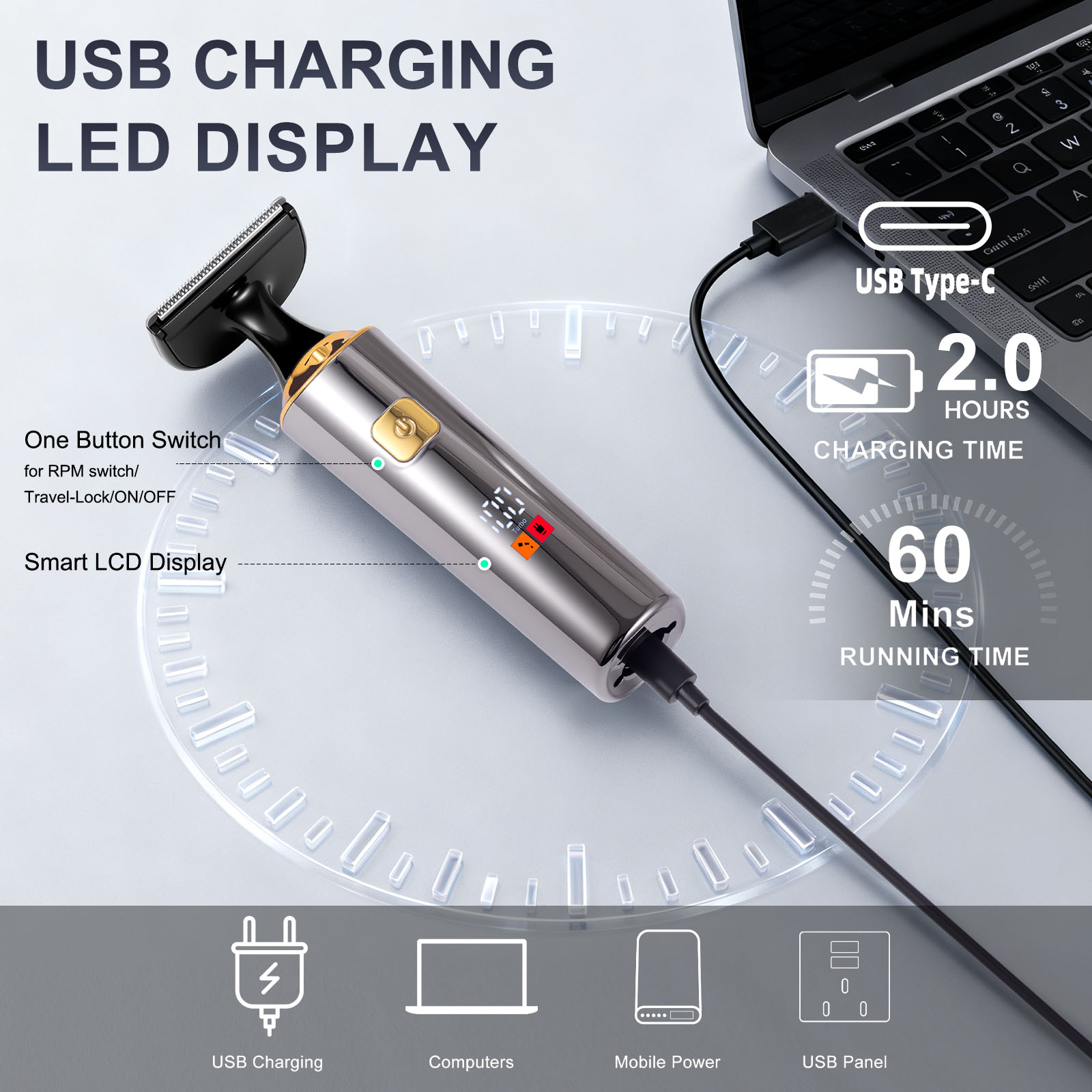 Hatteker Electric Rechargeable - Men Grooming Full Body 评论和价格