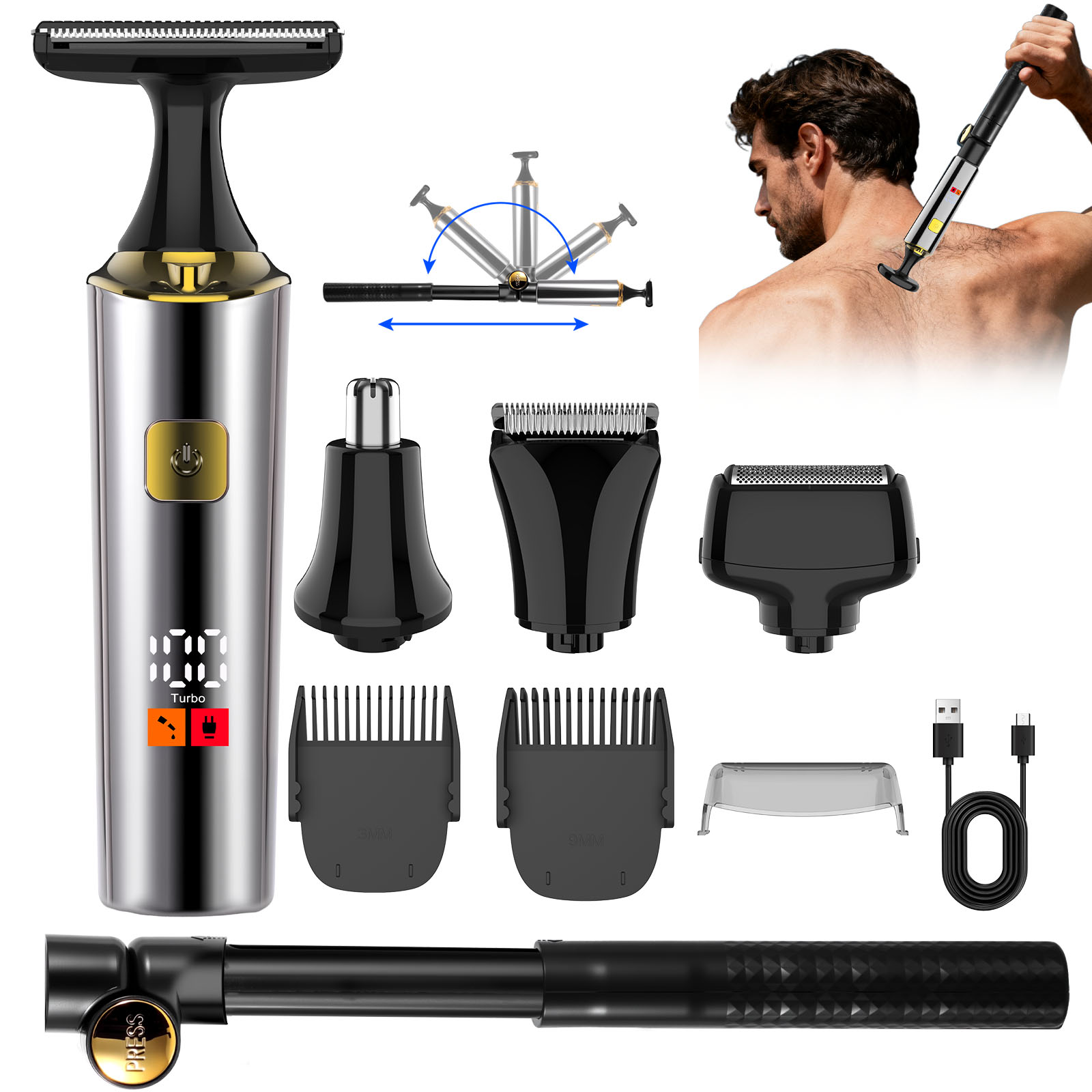 Hatteker Electric Rechargeable - Men Grooming Full Body 评论和价格