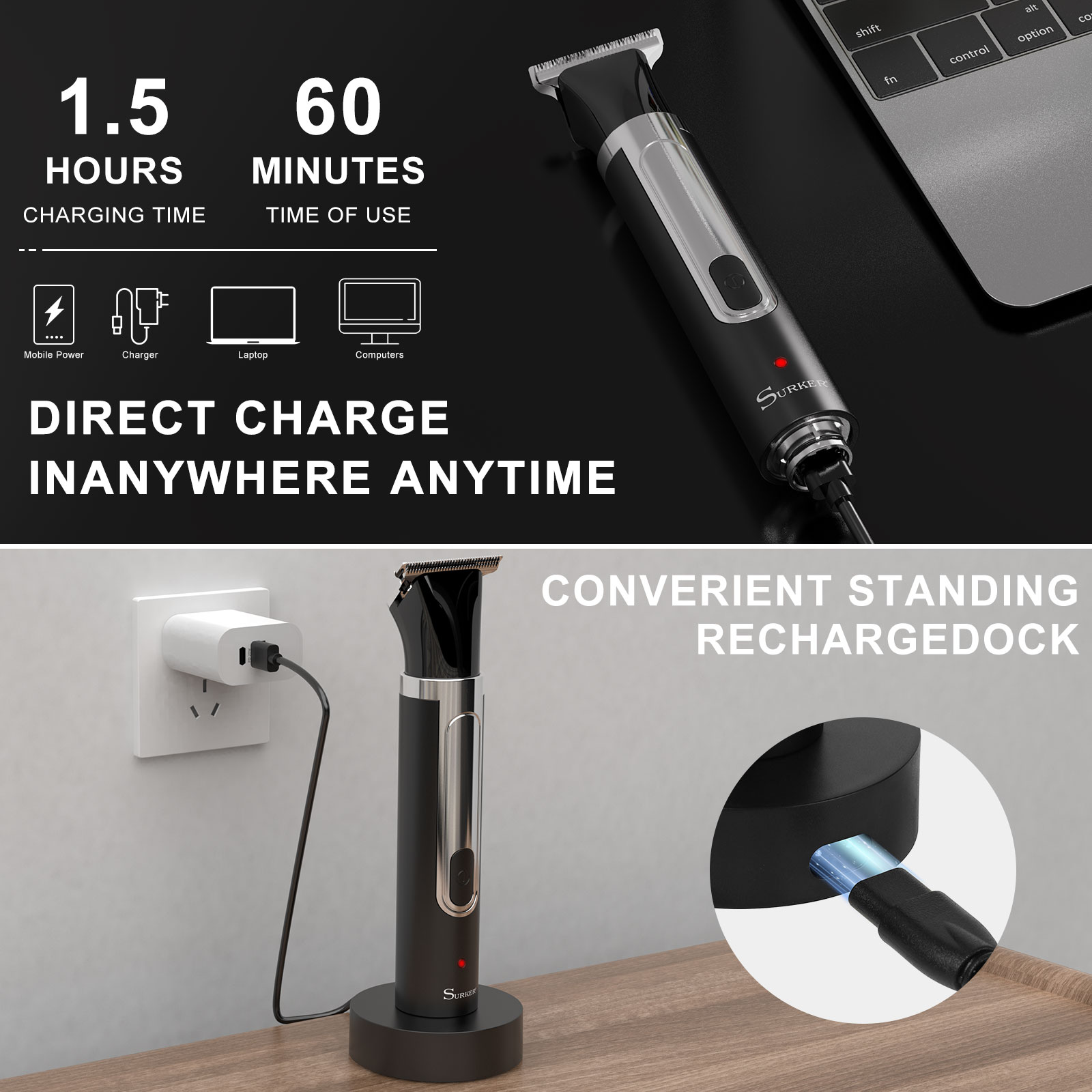 Surker 4-in-1 Shaver for Men G - Men Grooming Full Body 评论和价格