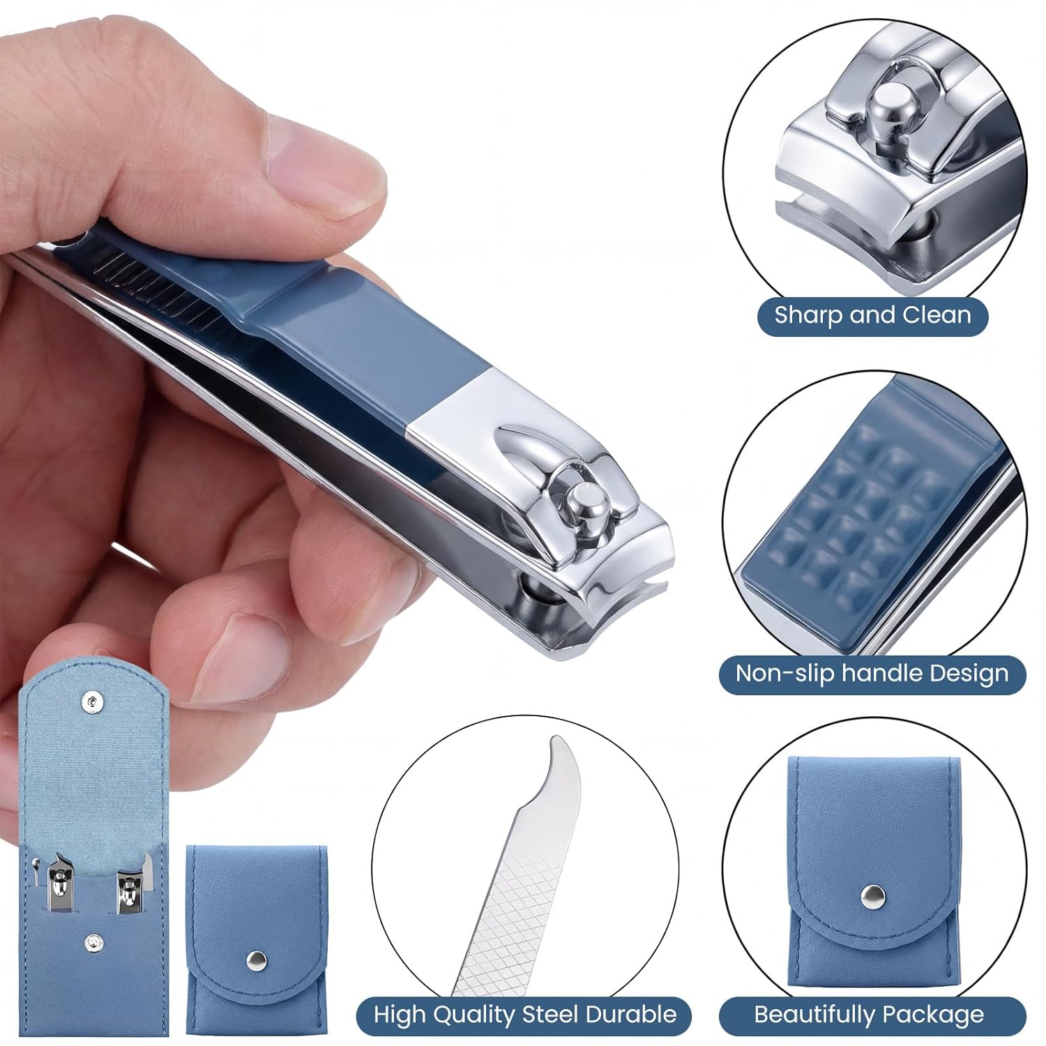 Travel Manicure Kit, 5 PCS/Set - Mens Grooming Kit Case 评论和价格